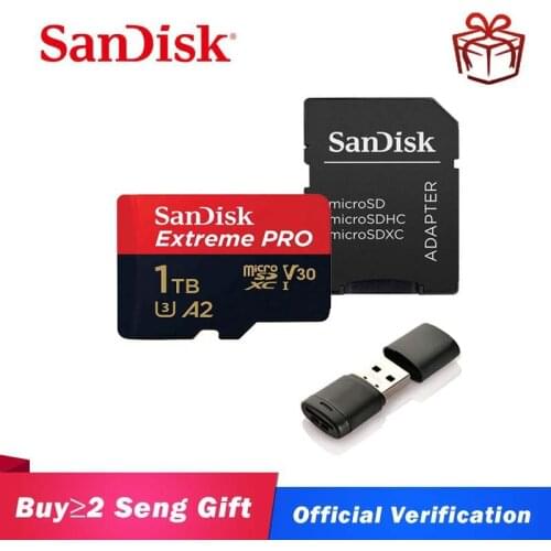 Original SanDisk Extreme Pro Micro SD Card Up to 170MB/s 128GB 64GB A2 V30 U3 TF Card 32GB A1 Memory Card With SD Adapter