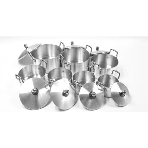 7Pcs/Set 16/18/20/22/24/26/28CM Alumiumn Cooking Pots Freshness Preservation Food Storage Heatable Convenience For Home Party