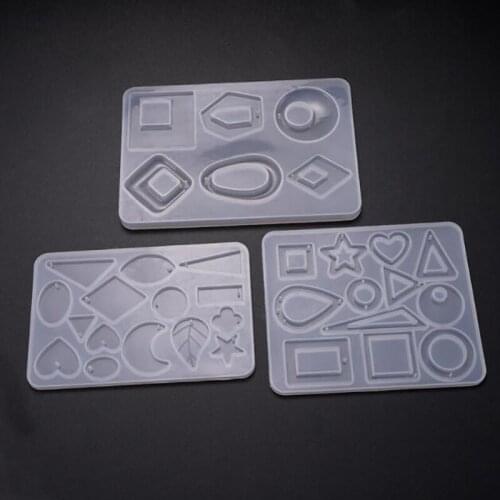 Crystal Glue Mold Dried Flower Decor Charm Earrings Pendants Resin Molds For DIY Jewelry Making Tools