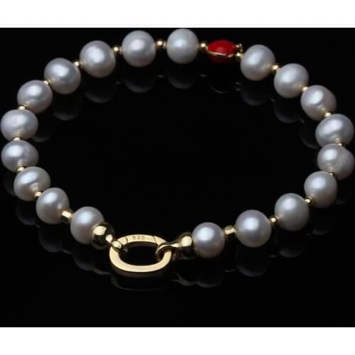Fashion Freshwater white Pearl Bracelet Real Natural Pearl Bracelets Trendy Jewelry For Women Birthday Gifts