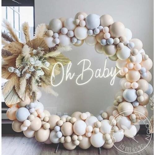 New Product Maka Blue Color of Skin Apricot Balloons Garland Arch Kit Baby Baptism Birthday Party Wedding Decorative Supplies