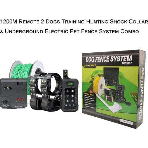 JANPET Training Collar Dog Electric Fence System Waterproof 1200M Remote Control Dog Shock E-Collar Wired Pet Fence Collars