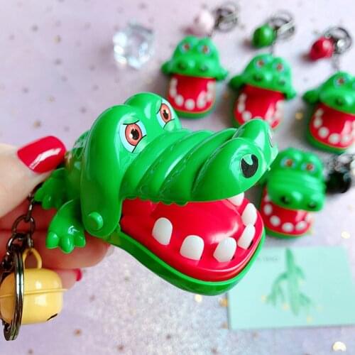 Crocodile Keychain Open Tooth Bite Finger Classic Mouth Dentist Game Bags Pendant