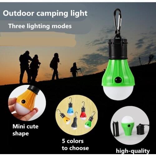5 Colors Mini Portable Lantern Tent Light Holiday light LED Bulb Emergency Lamp Waterproof Hanging Hook Flashlight For Camping