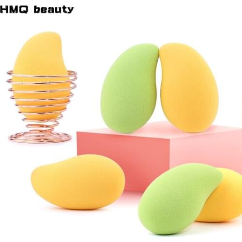 New Mango Shape Soft Makeup Sponge Face Beauty Cosmetic Powder Puff For Foundation Concealer Cream Make Up Blender Tools