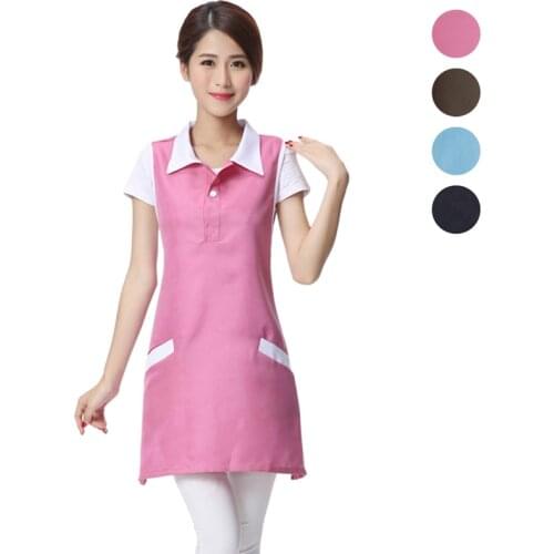 Work Clothes for Women Hairdressing Apron Sleeveless Beauty Working Apron Salon Beautician Work Dress Summer Dresses 2021