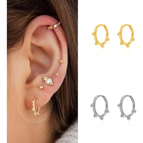 925 Sterling Silver Ear Buckle European American Style Minimalist Hoop Earrings Fashion Jewelry For Women Earrings Birthday Gift