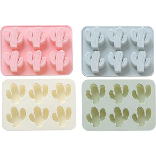 Silicone Molds 6 Grid Cactus DIY Silicone Molds for Pastry Pudding Gummy Chocolate Mold Baking Cake Fondant Mold