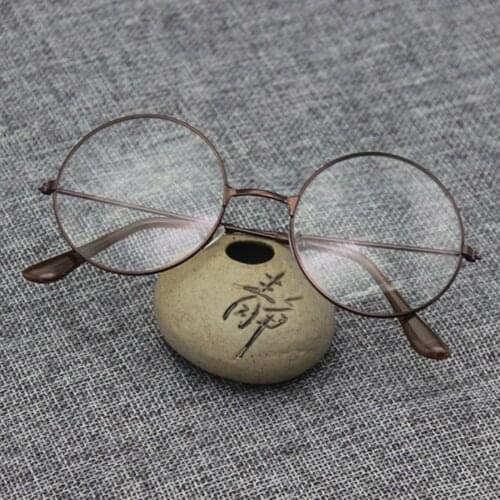 Unisex Vintage Round Reading Glasses Metal Frame Retro Personality College Style Eyeglass Clear Lens Eye Glass Frames Eye Glass
