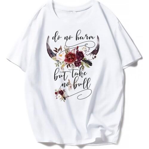 Floral Pattern Women Graphic T-shirt Watercolor Female Printed Vintage World Flower Ladies Camisas Mujer Womens T-shirt
