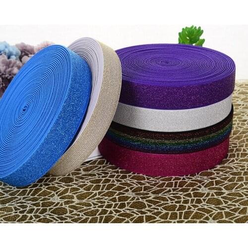 10meters 24mm elastic bands for clothes skirt decoration bags belt diy handwork accessories bright webbing 6colors