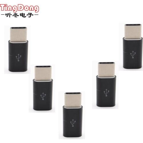 1-5pcs Type C Adapter Male to Micro USB Female USB C OTG Adapter Support Data Sync Charge Converter For Samsung Note 9 LG Huawei