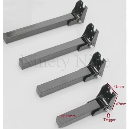 2Pcs Folding Sofa Bed Table Desk Bench Top Bar Leg Feet Black RV Conceal Hidden folding feet