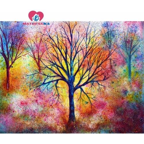 5d diy diamond painting landscape tree Diamond embroidery full sale calculation Diamond mosaic sale Modular pictures Decoration