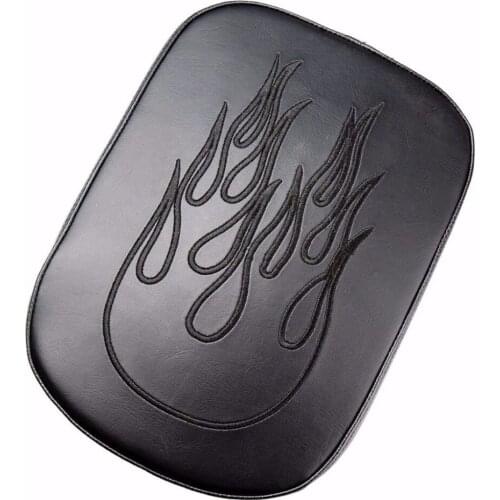 8 Suction Cup Flame Pillion Passenger Pad Seat For Harley Dyna Sportster 883 1200 Softail Cruiser Chopper Bobber Motorcycle