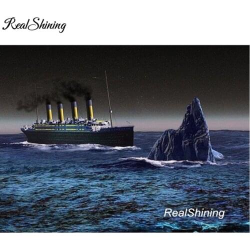 5d diy Diamond Painting Cross Stitch Titanic boat shipwreck Diamond Embroidery Mosaic daimond painting home decor gift FS4281