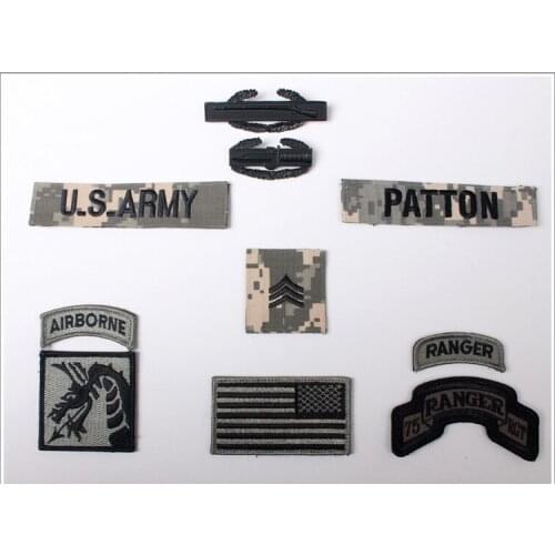 Us Army 75th Ranger Special Troops Sergeant First Class Pinback Rank Insignia SET
