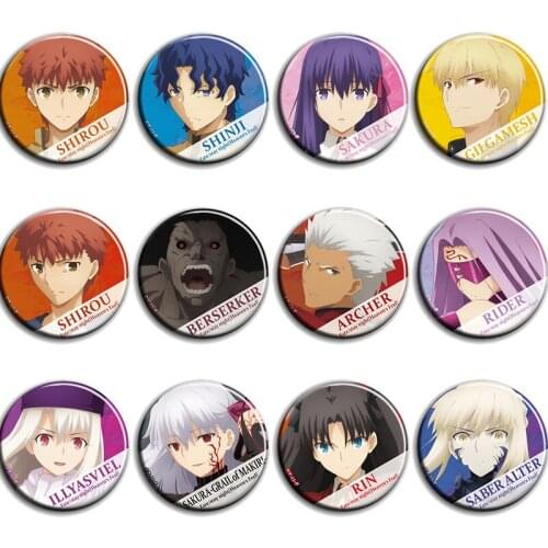 Fate Stay Night anime badges 58 mm Cool Button Icons On backpack