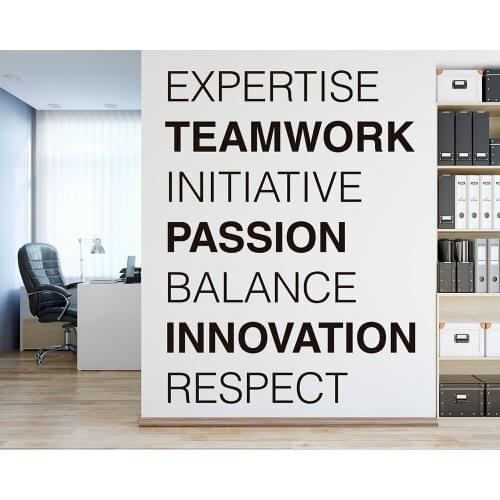 Large Office Wall Art Decals Motivational Quote Vinyl Wall Stickers Removable Wall Decoration Teamwork Passion Decals Mural D694