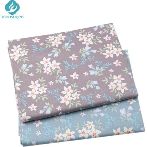 Mensugen Floral Cotton Fabrics Meters for Girls' Dress Blanket Children Bed Sheets Fabrics for Sewing DIY Telas