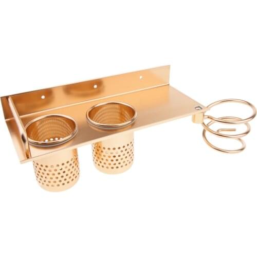 Hair Dryer Holder, Wall Bracket Spiral Spring Hair Dryer Holder And Straightener