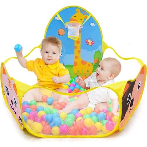 Baby Cartoon Game Ball Pits Portable Pool Foldable Ocean Ball Series Fence Child Outdoor Sports Educational Toy Gift For Infant