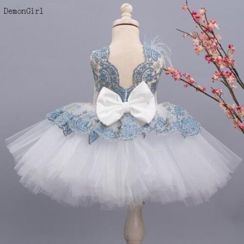 0-2 y New Fashion Lace Flower Girl Dress Party Birthday Little Princess Toddler Baby Girls Clothes Children Kids Dresses