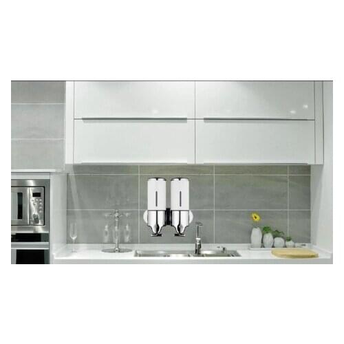 Liquid Soap Dispenser Wall Mount 1000ml Bathroom Accessories Plastic Detergent Shampoo Dispensers Double Hand Soap Bottle