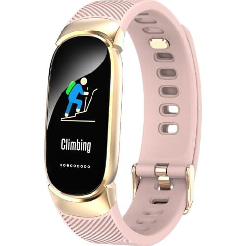 FEOOE Womens Smart Sports Bracelet Color Screen Heart Rate Sleep Monitoring Information Reminds Fashion Smart Bracelet TY