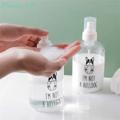 2Pcs 500ML Press Bubble Type Bottle Large Capacity Hand Washing Liquid Bottle Bottling Bottle Bath Milk Detergent PET Press Type