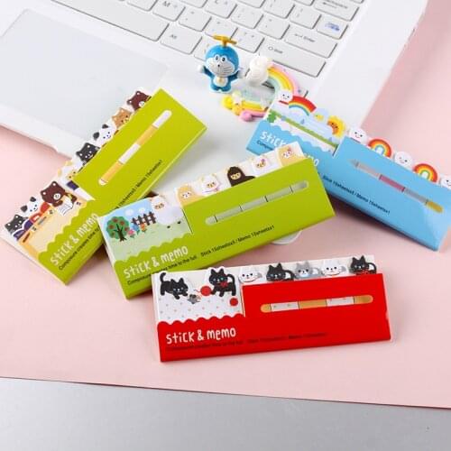 JUGAL 36pcs/lot Korea Stationery Creative Cute Animal Stands Sticky Note Learning Office Notes N Times Scratch Pad Decoration