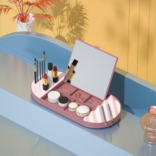 Desktop Dressing Table Makeup Organization Lipstick Storage Portable Makeup Box Women Jewelry Storage Box Jewelry Organizer