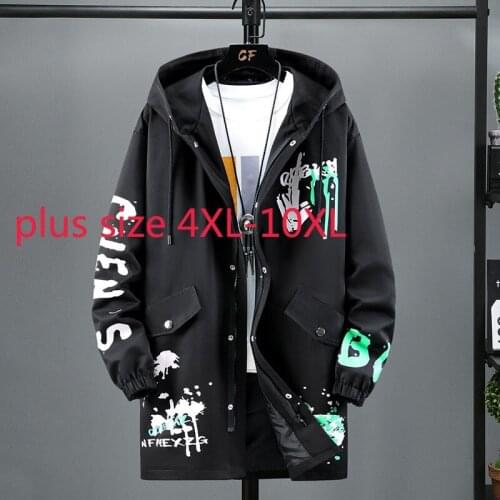 New Arrival Fashion Suepr Large Long Men Windbreaker Spring Autumn Casual Thin Coat Plus Size 4XL 5XL 6XL 7XL 8XL 9XL 10XL