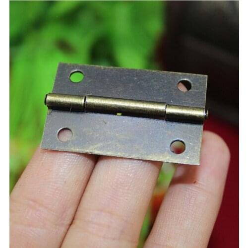 Bulk Cabinet Door Luggage Mini Hinge,4 Holes Decor,Furniture Decoration,Antique Vintage Old Style,Bronze Tone,38*25mm,200Pcs
