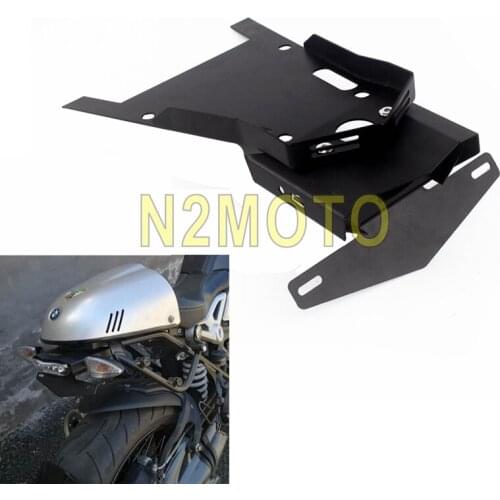 Motorcycle OEM Taillight Turn Signals Bracket for BMW R NINE T 2014-2018 Black Tail Tidy Rear Mount License Plate Holder Bracket