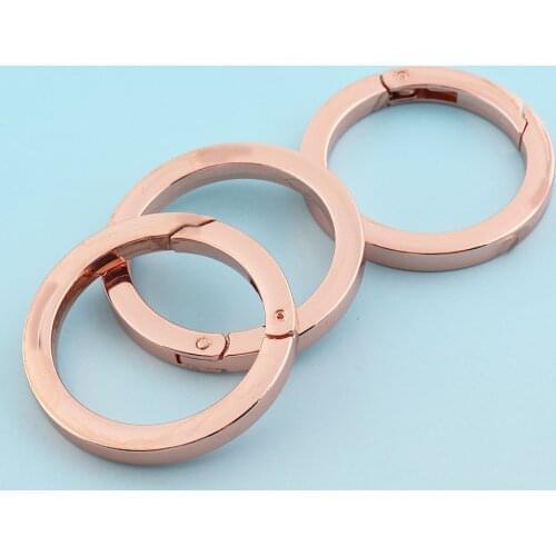 25mm(1inch) Spring Clasp Oval Snap Hook Metal Snap Clasp Webbing Hook Bag Clasp Rose gold Spring hooks