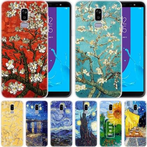 Hot Silicone Case Van Gogh starry night painting for Samsung Galaxy J8 J7 J6 J4 J2 2018 Core J3 2016 J5 2017 EU J4 Plus J7 Prime