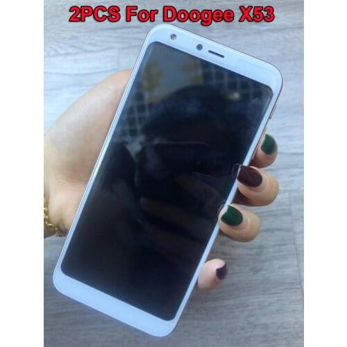 2PCS 2.5D Tempered Glass For Doogee X53 Protective Film 9H Explosion-proof LCD Screen Protector For Doogee X53 Glass Front Film