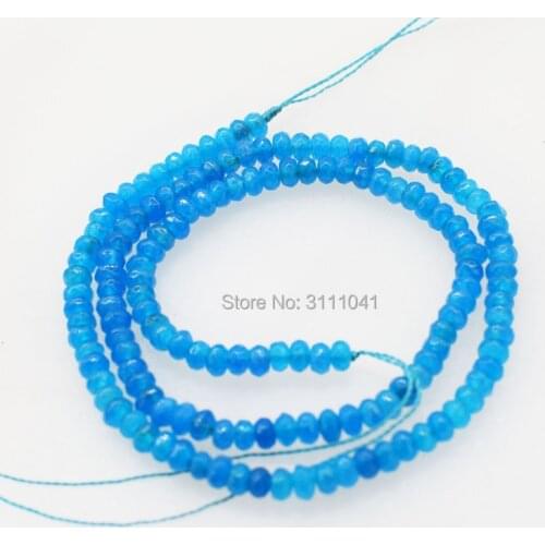 Loose beads water blue jasper roundel faceted 4*2mm 38cm for DIY jewelry making FPPJ wholesale beads nature gemstone