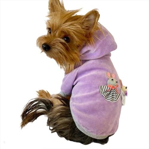 BUNNY BABY HOODIE DOG SWEATSHIRT Dog HoodieFor Small Breeds