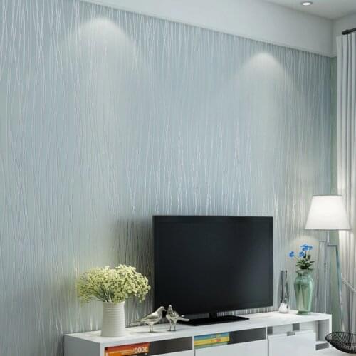 Thick non-woven wallpaper plain color stripe living room bedroom office rental room store wallpaper