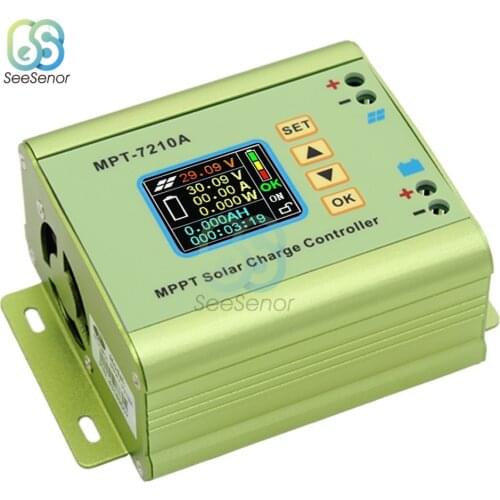 MPT-7210A 10A MPPT Solar Charge Controller For 24V 36V 48V 60V 72V Lithium Battery Bank Solar System Boost Regulator LCD Display