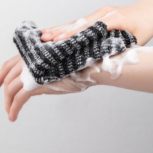 1PC Bath Towel Long Strip Back Scrub Rubbing Sponge Body Scrubber Brush Massager