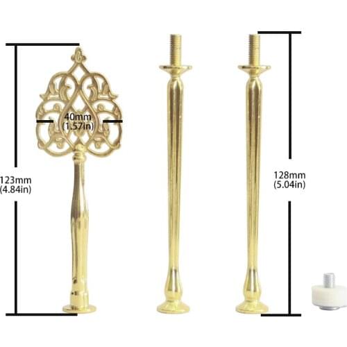 10pcs Best Flowery Rattan Metal Pie Rack Handle Accessories 3 Layer Center Handle