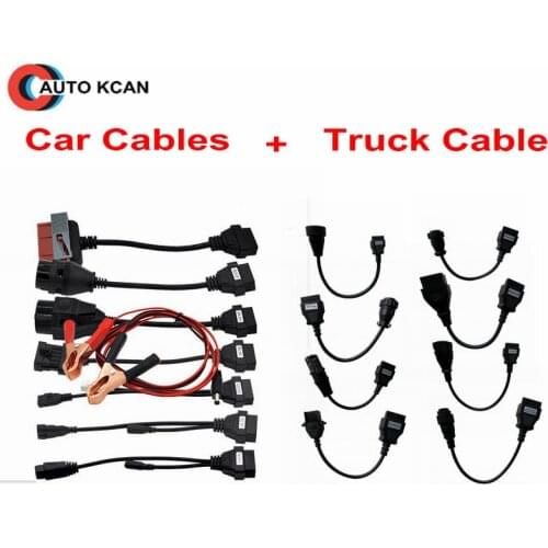 New 16pcs Full Set OBD OBD2 Car cables Truck Cables Car Cables of Car for Delphis Parts Car CaBD II scanner cable