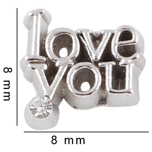 20Pcs/Lot Love You Floating Charms Hand-made DIY for Glass Lockets