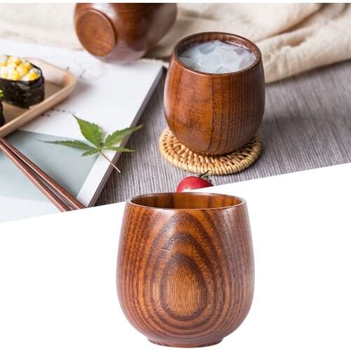 200ml 1/4pcs Tea Cup Japanese Style Handmade Natural Jujube Wooden Cups Household Drinkware for Breakfast Beer Milk Dropship