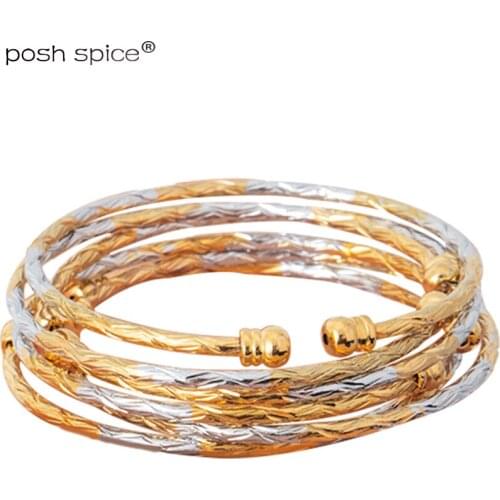 3mm Ball Africa Gold Sliver Bangles Dubai bracelet and bangles woman Indian Bangles Two color Middle East Wedding Jewelry Gift