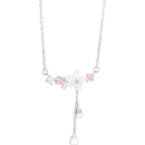 925 Sterling Silver Pin Sweet and Fresh Cherry Shell Design Temperament