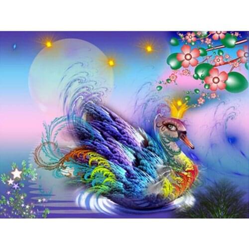 NEW Full 5D DIY Diamond Painting swan Animal Cross Stitch Picture of Rhinestones Wall Art Diamond Embroidery Needlework L273